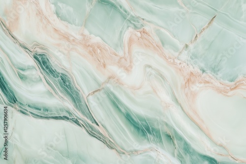 Wallpaper Mural Beautiful turquoise and salmon marble texture with natural swirling patterns Torontodigital.ca