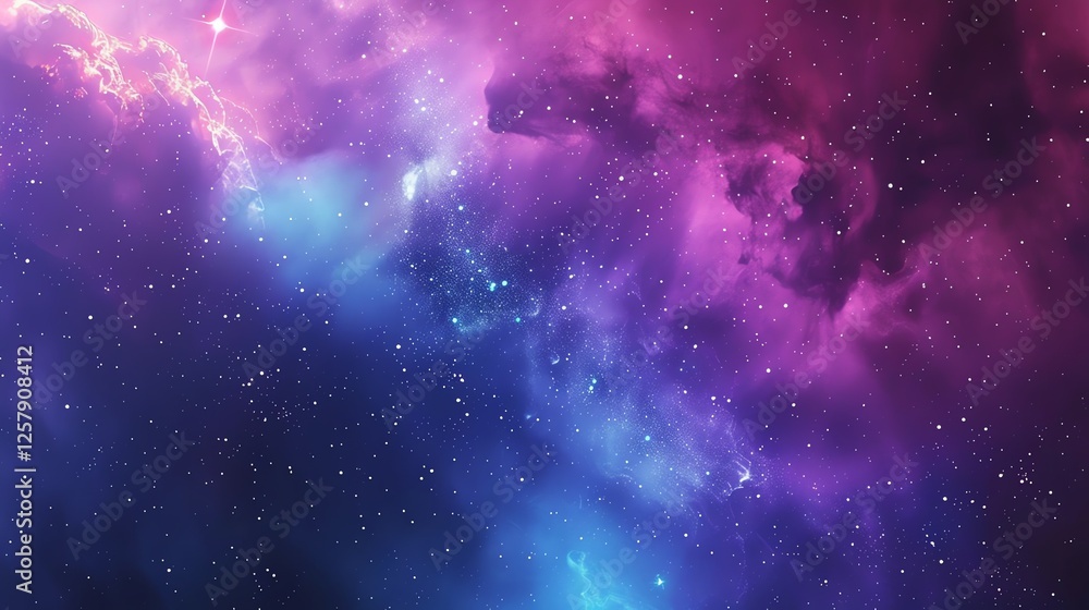 Fototapeta premium A colorful, abstract nebula with shades of pink, purple, and blue.
