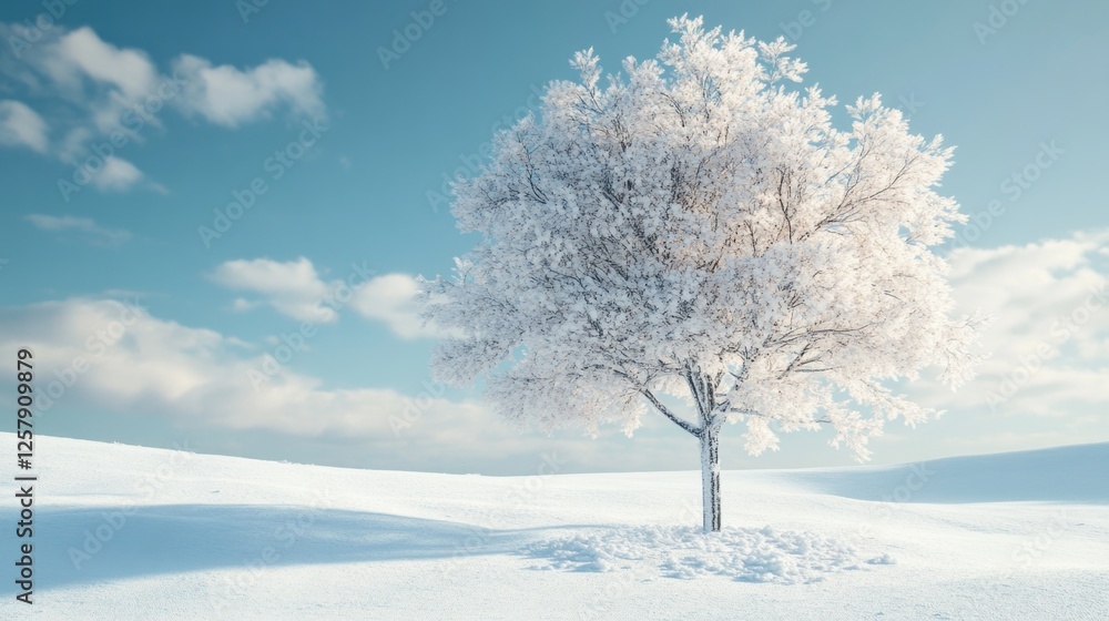 Snowy Field with Lone Tree Snowy Field with Lone Tree