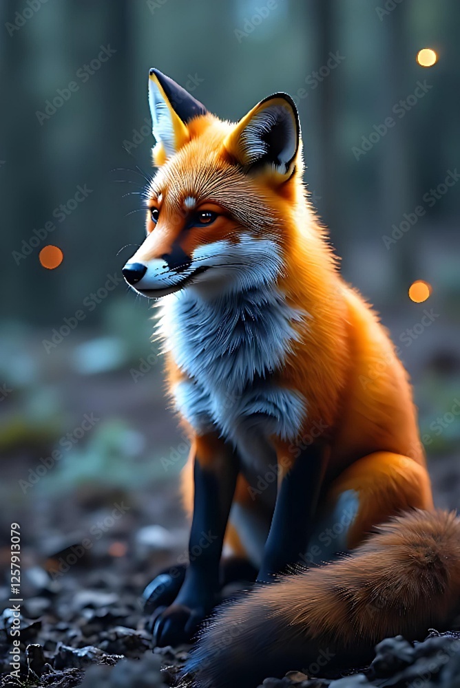 Obraz premium red fox in the wild