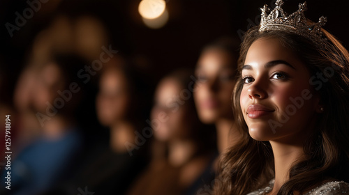 Beauty Pageant Contestant on Stage – Medium Shot