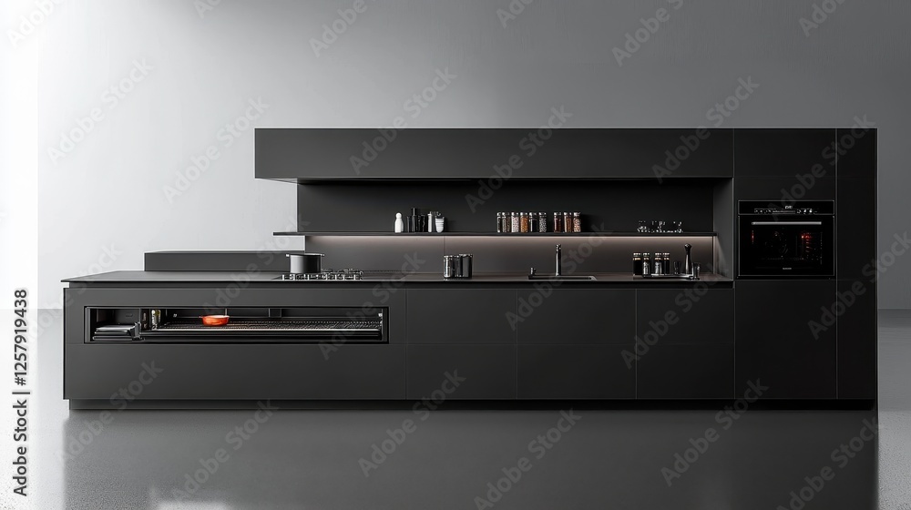 Obraz premium Minimalist Kitchen with Modern Appliances