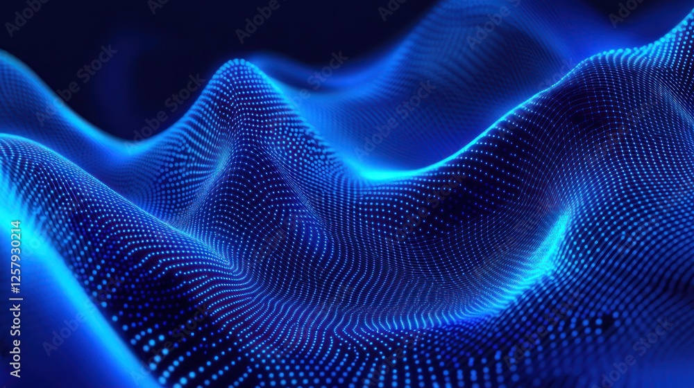 Abstract Blue Digital Waves Abstract Blue Digital Waves
