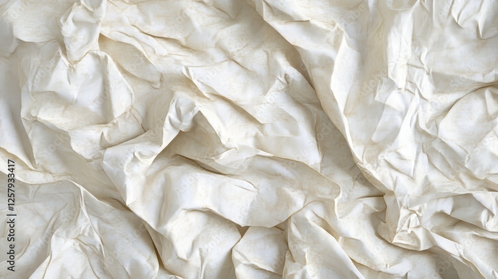 Obraz premium Crumpled paper background with textured surface