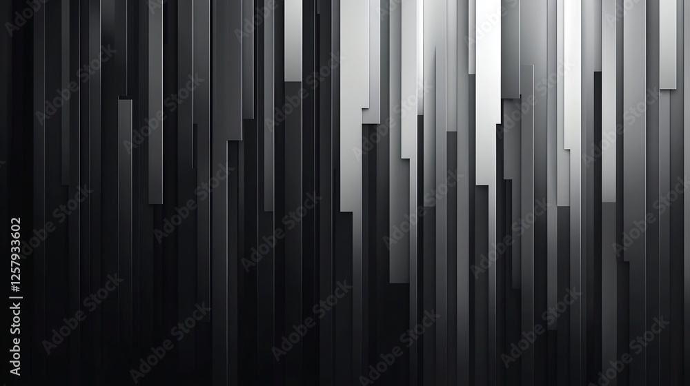 Abstract grayscale vertical lines subtly shift in light and shadow creating a sleek modern aesthetic. AI Generated Abstract grayscale vertical lines subtly shift in light and shadow creating a sleek modern aesthetic. AI Generated