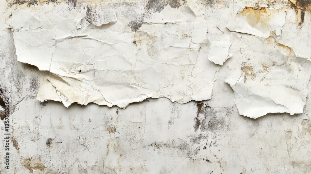 Obraz premium Grunge Wall with Torn Paper Texture