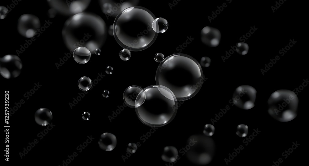 bubbles on black background bubbles on black background