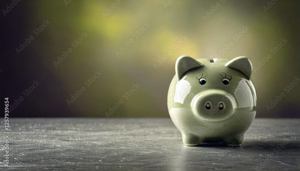 Fototapeta premium Cute Piggy Bank Illustration Representing Money Growth, Savings, and Investment for a Growing Startup