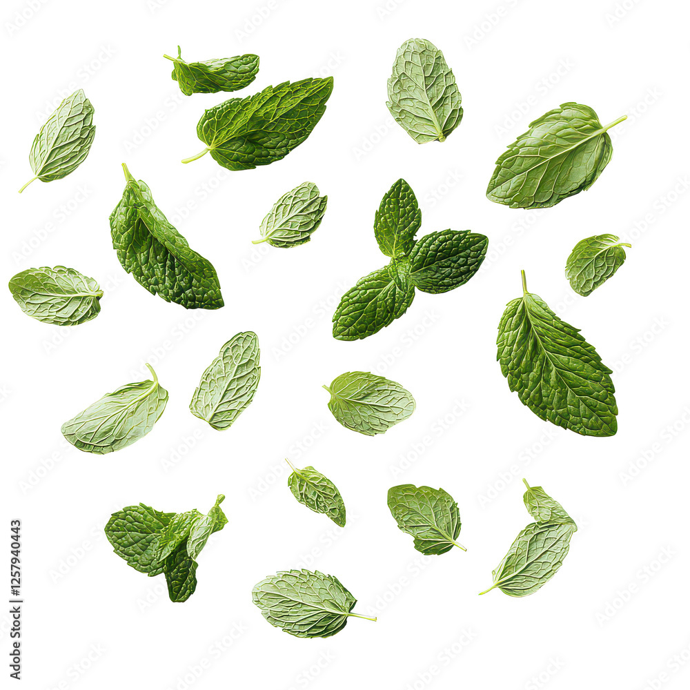 mint leaves isolated on transparent background, PNG mint leaves isolated on transparent background, PNG