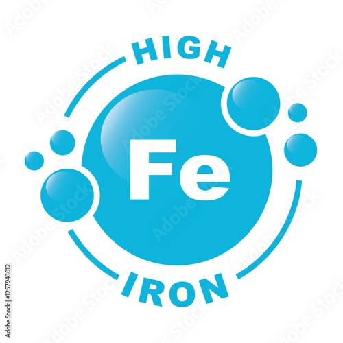 Minerals Iron Fe and Vitamin for health.