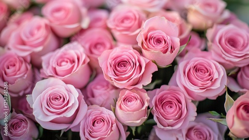 light pink roses in soft color and blur style for background. sweet color roses flowers in pastel tone with blurred style for background pattern texture. sweet color flower petals in soft color 