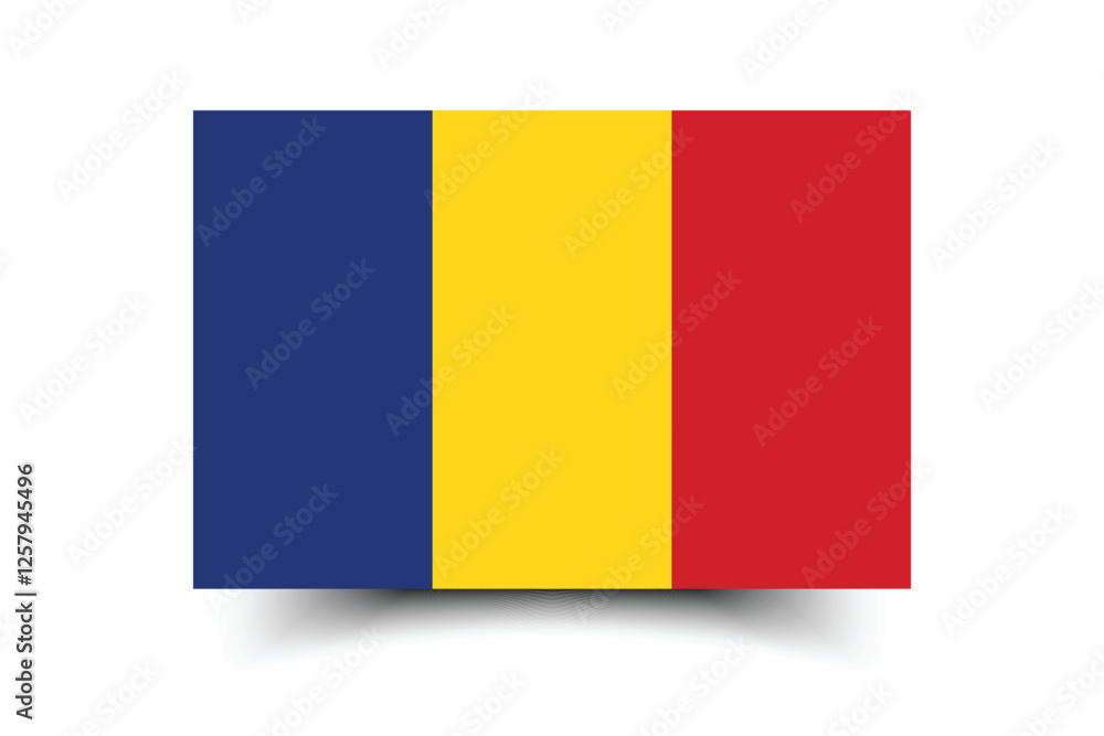 Fototapeta premium Flag of Romania. Romania flag official colors and proportion digital vector illustration