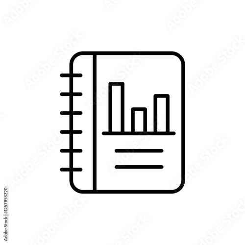 Trading planner outline icons, minimalist vector illustration ,simple transparent graphic element .Isolated on white background