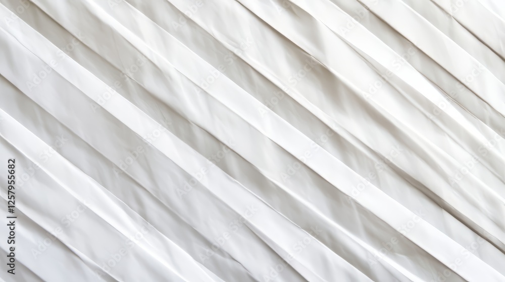 Obraz premium Abstract White Pleated Fabric Texture