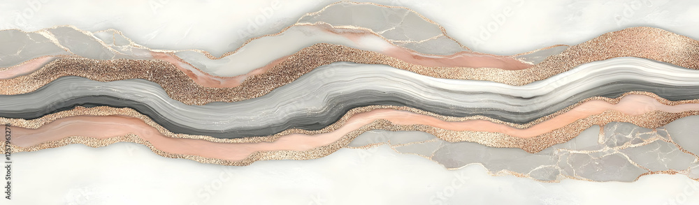 Fototapeta premium Abstract agate texture, wavy lines, marble background, design element