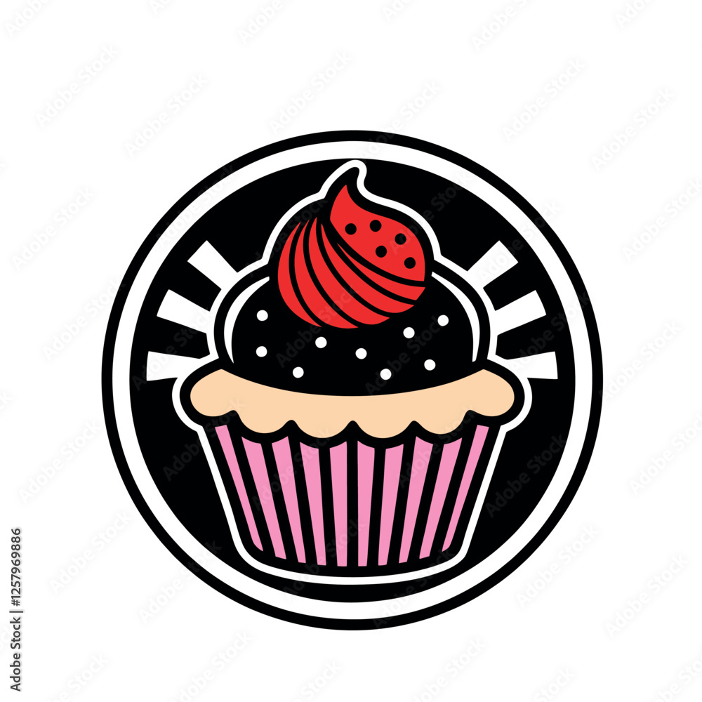 design logo icon illustration vector art food cup cake design logo icon illustration vector art food cup cake