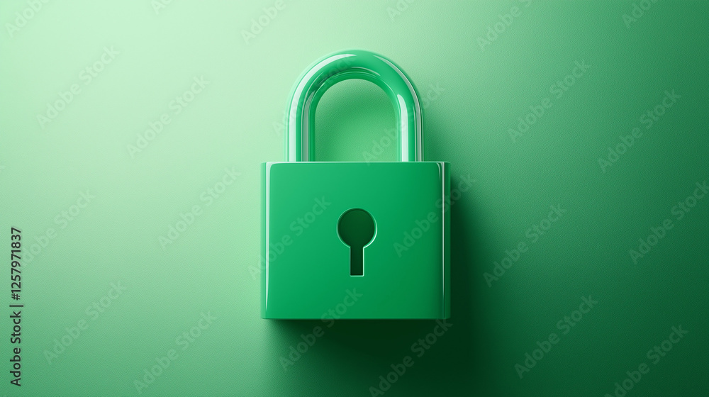 green lock on green background green lock on green background
