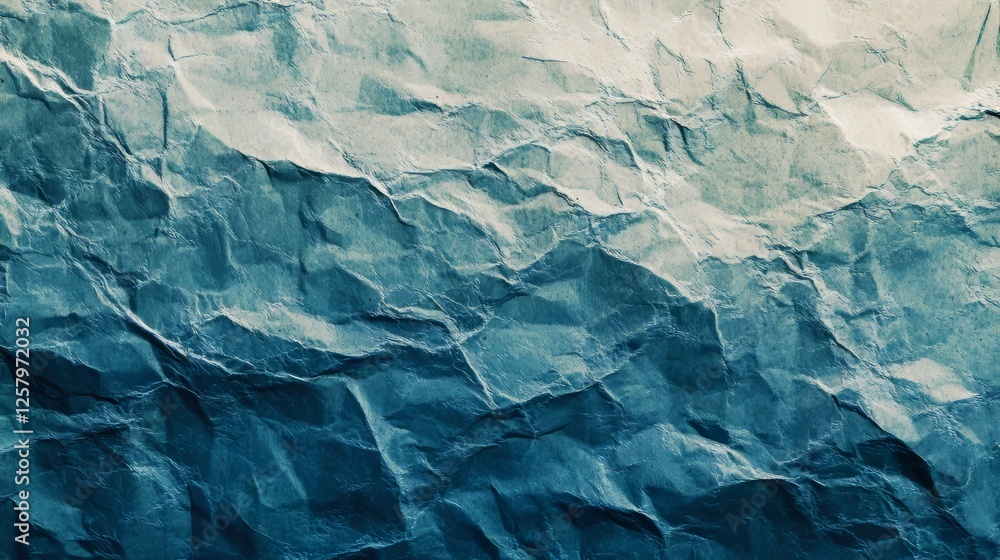 Obraz premium Wrinkled Blue Paper Texture