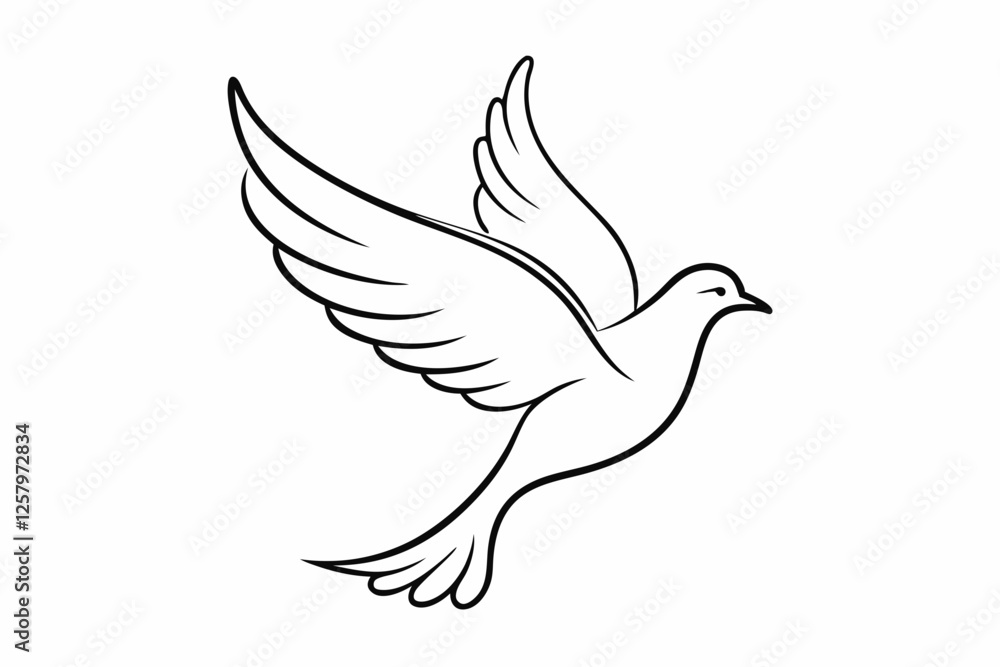 One-Line Dove in Flight – Peaceful Minimalist Silhouette Vector, Modern Line Art Dove Perched on Hand – Minimalist Peace Symbol Vector. One-Line Dove in Flight – Peaceful Minimalist Silhouette Vector, Modern Line Art Dove Perched on Hand – Minimalist Peace Symbol Vector.