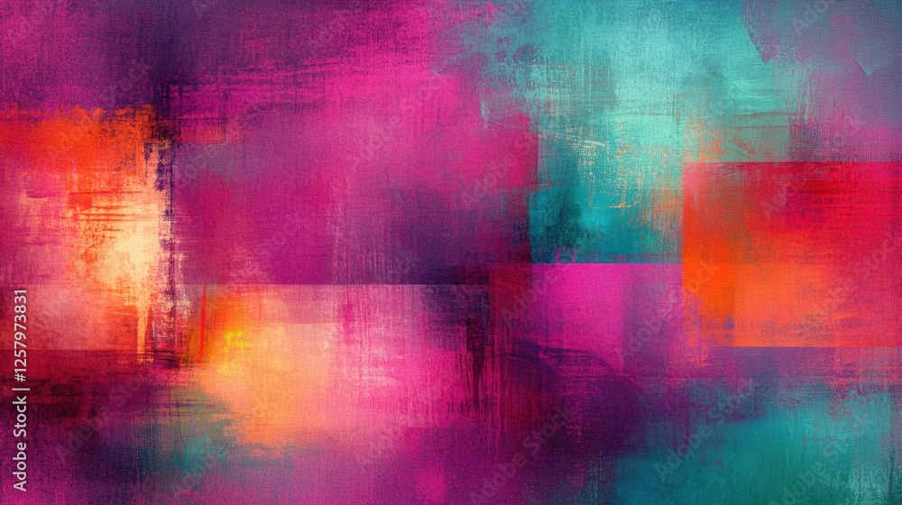 Magenta and teal abstract digital painting with vibrant hues, high contrast, and deep shadows. Magenta and teal abstract digital painting with vibrant hues, high contrast, and deep shadows.