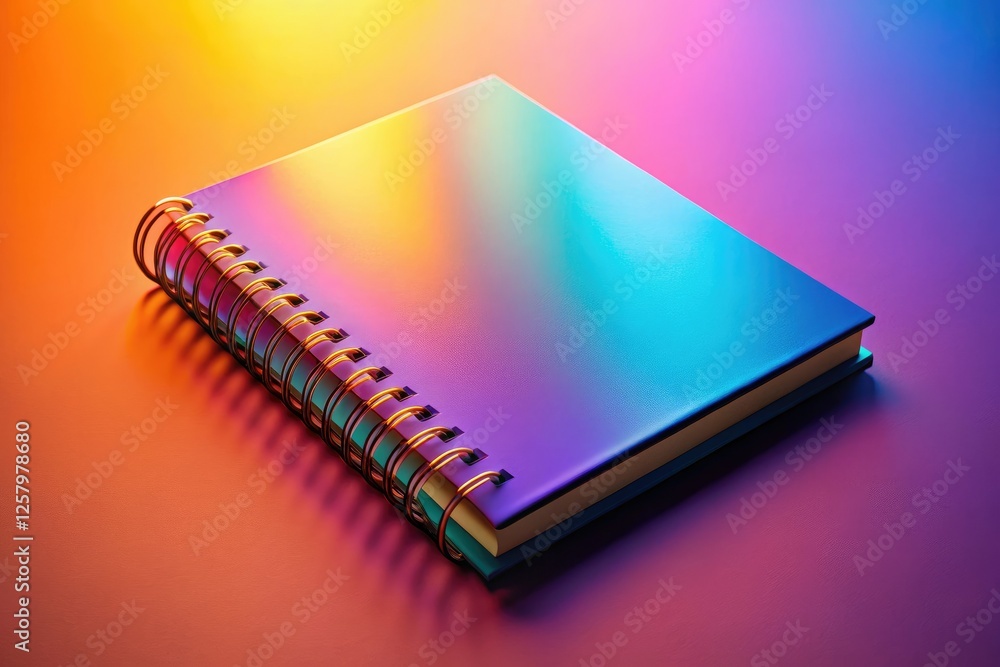 Realistic 3D spiral-bound notebook mockup, showcasing detailed paper texture and portrait photography. Ideal for stationery product displays. Realistic 3D spiral-bound notebook mockup, showcasing detailed paper texture and portrait photography. Ideal for stationery product displays.