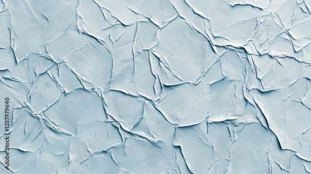 Fototapeta premium Abstract surface of cracked bluish-white texture