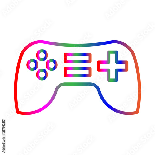 Game console line gradient icon