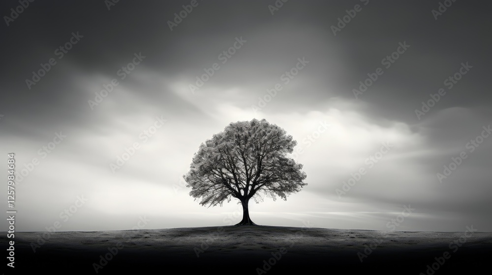 Obraz premium serenity black and white backgrounds