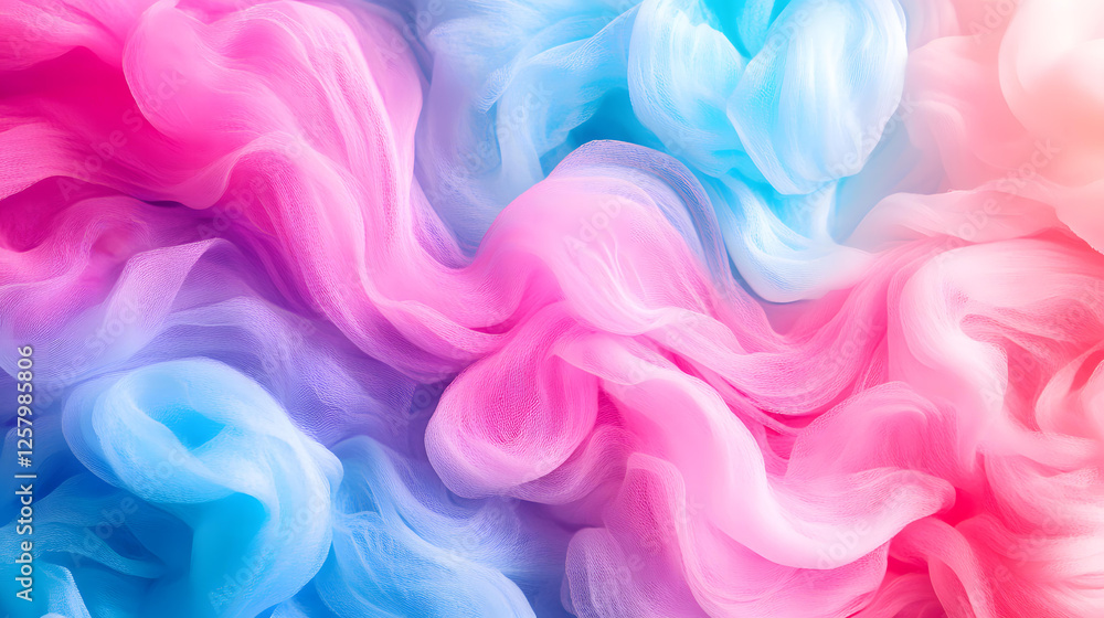 Obraz premium Abstract Pastel Swirls of Colorful Fabric Texture Background Image