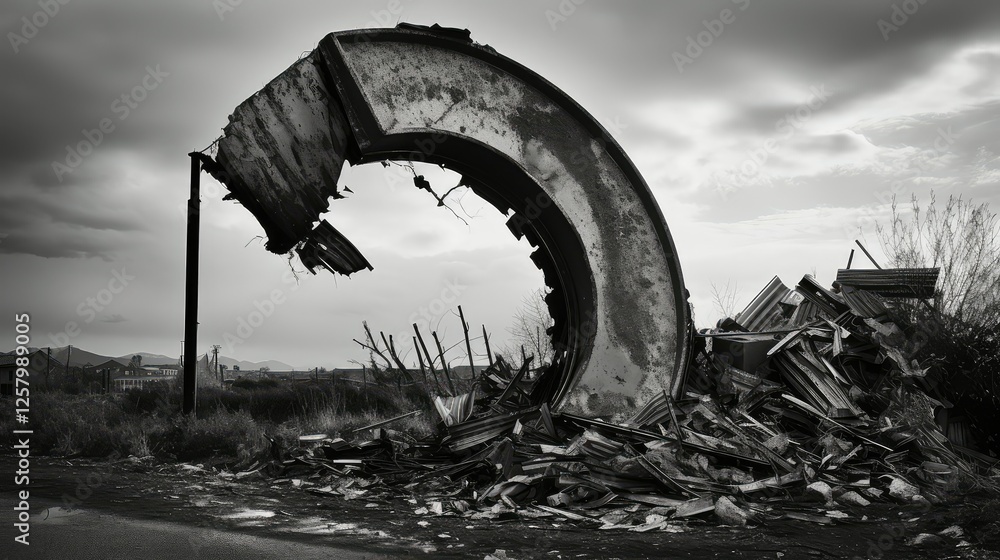 Fototapeta premium damage metal rip