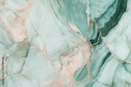 Wallpaper Mural Green and pink marble texture with swirling patterns and natural veins Torontodigital.ca