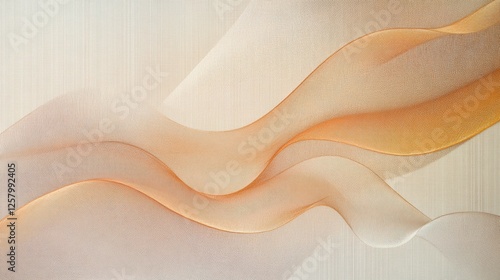 Soft gradient of warm beige and orange, with intersecting thin golden lines creating an elegant geometric pattern.