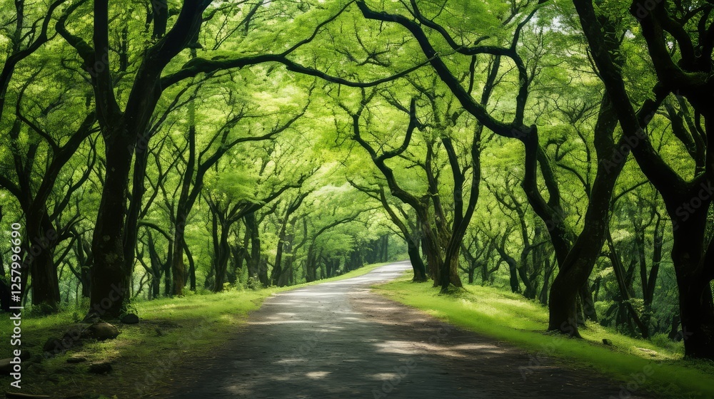 Naklejka premium canopy green forrest