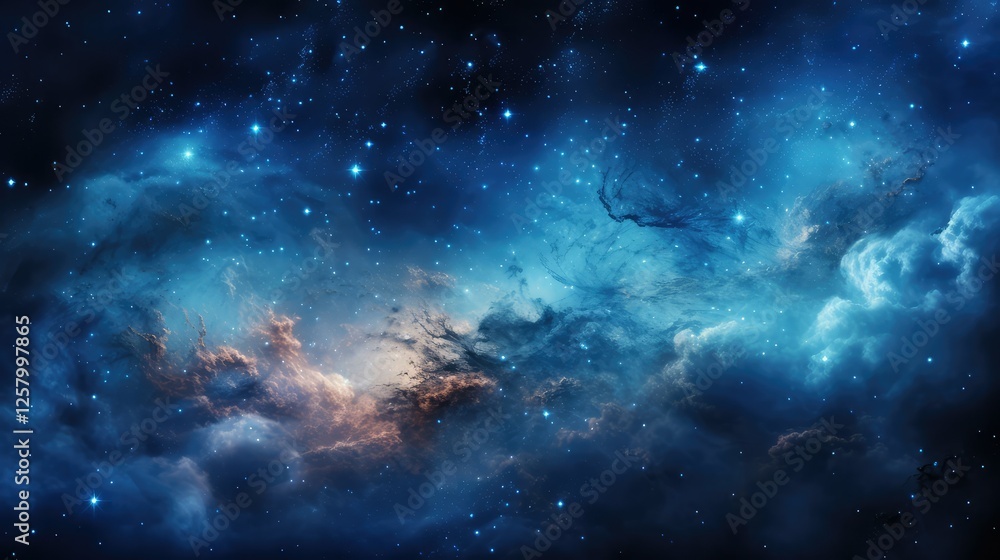 Fototapeta premium stars 3d blue