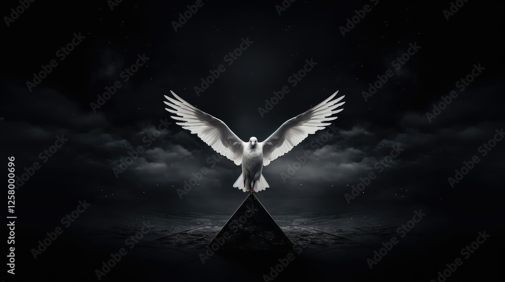 Fototapeta premium dark black triangle background