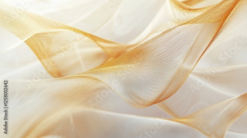 Warm, inviting abstract background with delicate golden lines forming a web of soft geometric shapes.