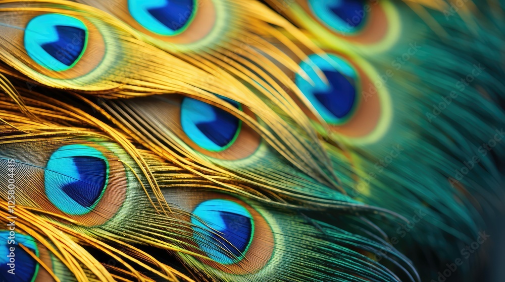 Obraz premium exotic teal and gold