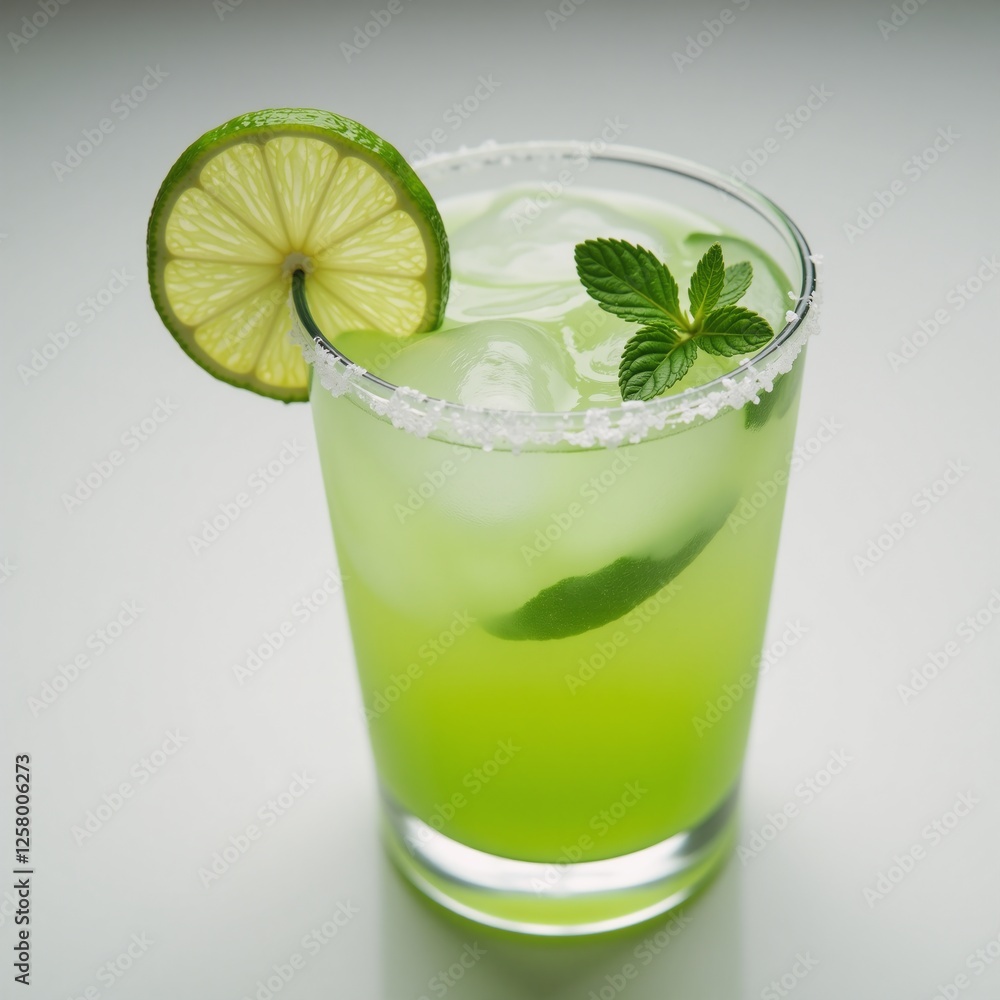 Enjoy a refreshing Margarita with bright garnish details Enjoy a refreshing Margarita with bright garnish details