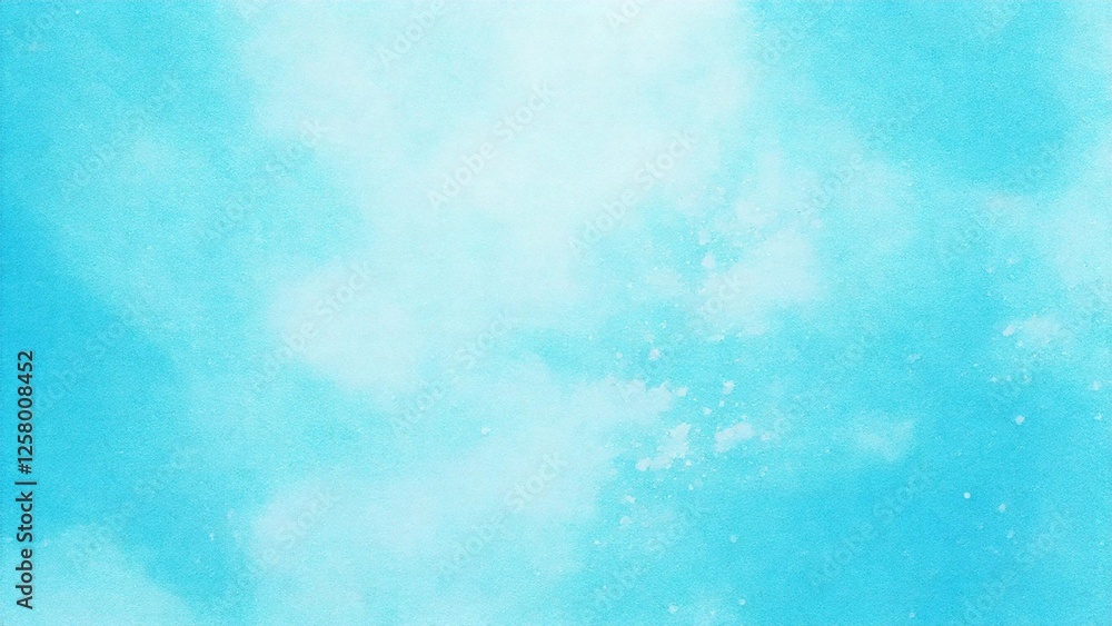 Obraz premium 淡い手描きの水彩風の素材 背景素材 ブルー 水色 背景素材 16:9サイズ AI生成素材