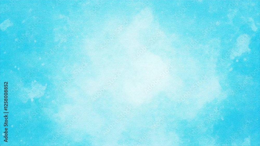 Obraz premium 淡い手描きの水彩風の素材 背景素材 ブルー 水色 背景素材 16:9サイズ AI生成素材
