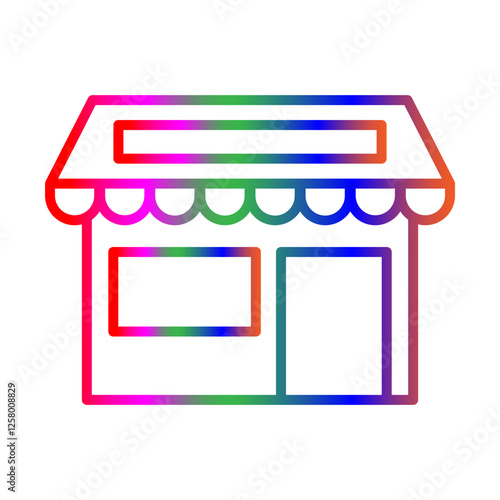 Store line gradient icon