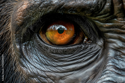 Captivating gaze of a gorilla