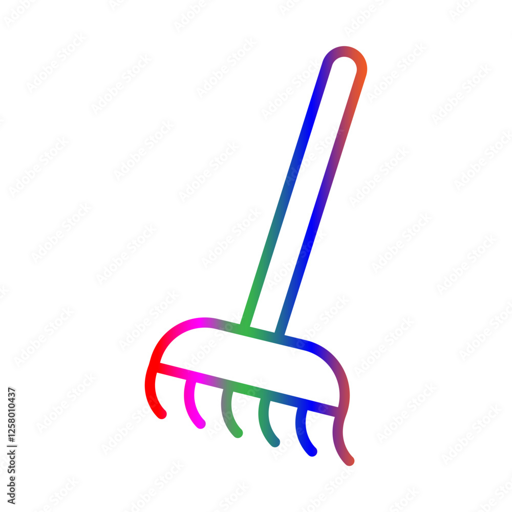 Rake line gradient icon Rake line gradient icon
