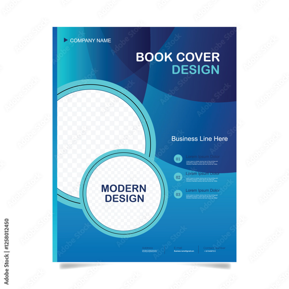 Obraz premium Poster flyer pamphlet brochure cover design layout space for photo vector template in A4 size