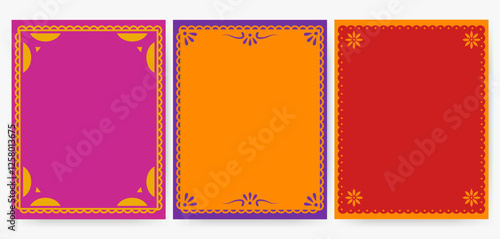Set of mexican frame for cinco de mayo festival