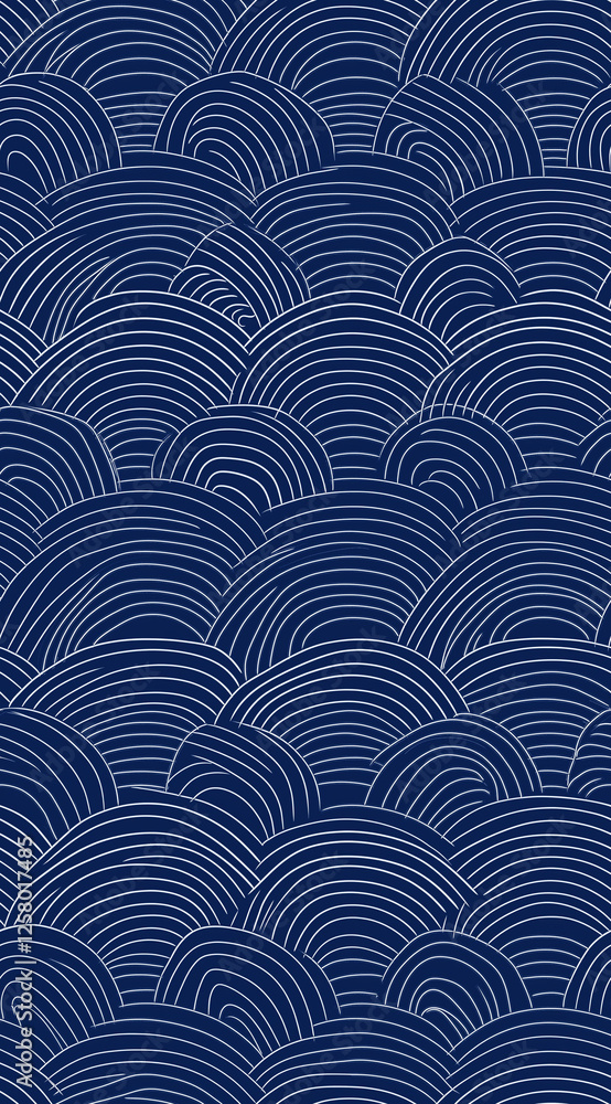 Seamless vector pattern of blue waves Seamless vector pattern of blue waves