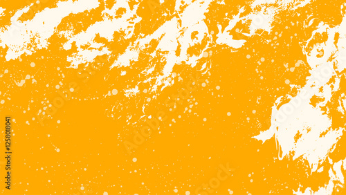 Yellow background filled with white stains and many small dots.