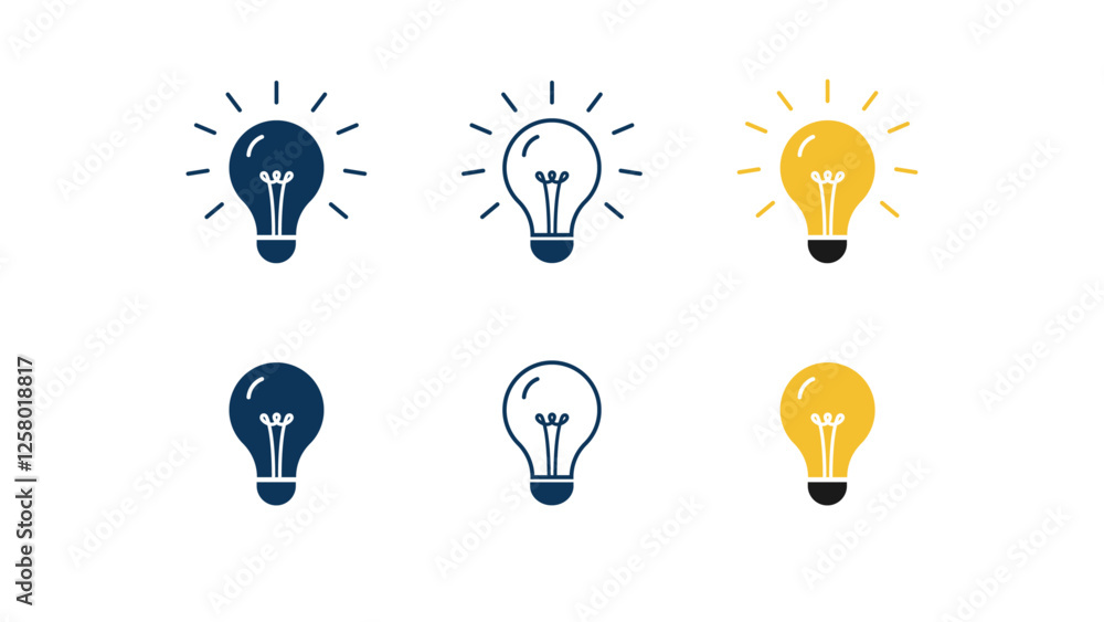 Light bulb icon vector, creativity, ideas, solution symbol Light bulb icon vector, creativity, ideas, solution symbol