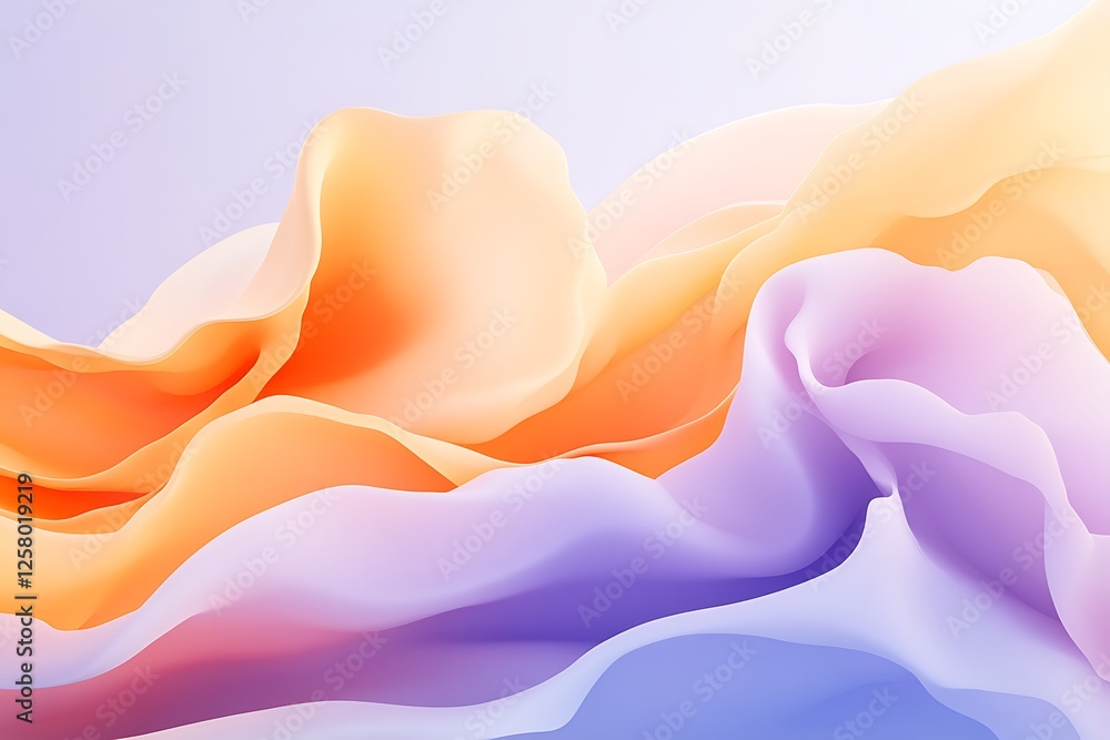 Fototapeta premium Abstract background texture with flowing colors digital art soft gradient modern design