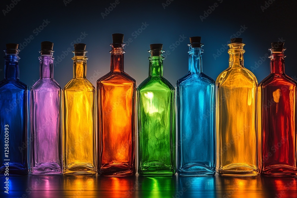 Vibrant and colorful bottles arranged creatively, reflecting light and creating a stunning visual effect. Ideal for artistic compositions.
Vibrant and colorful bottles arranged creatively, reflecting light and creating a stunning visual effect. Ideal for artistic compositions.